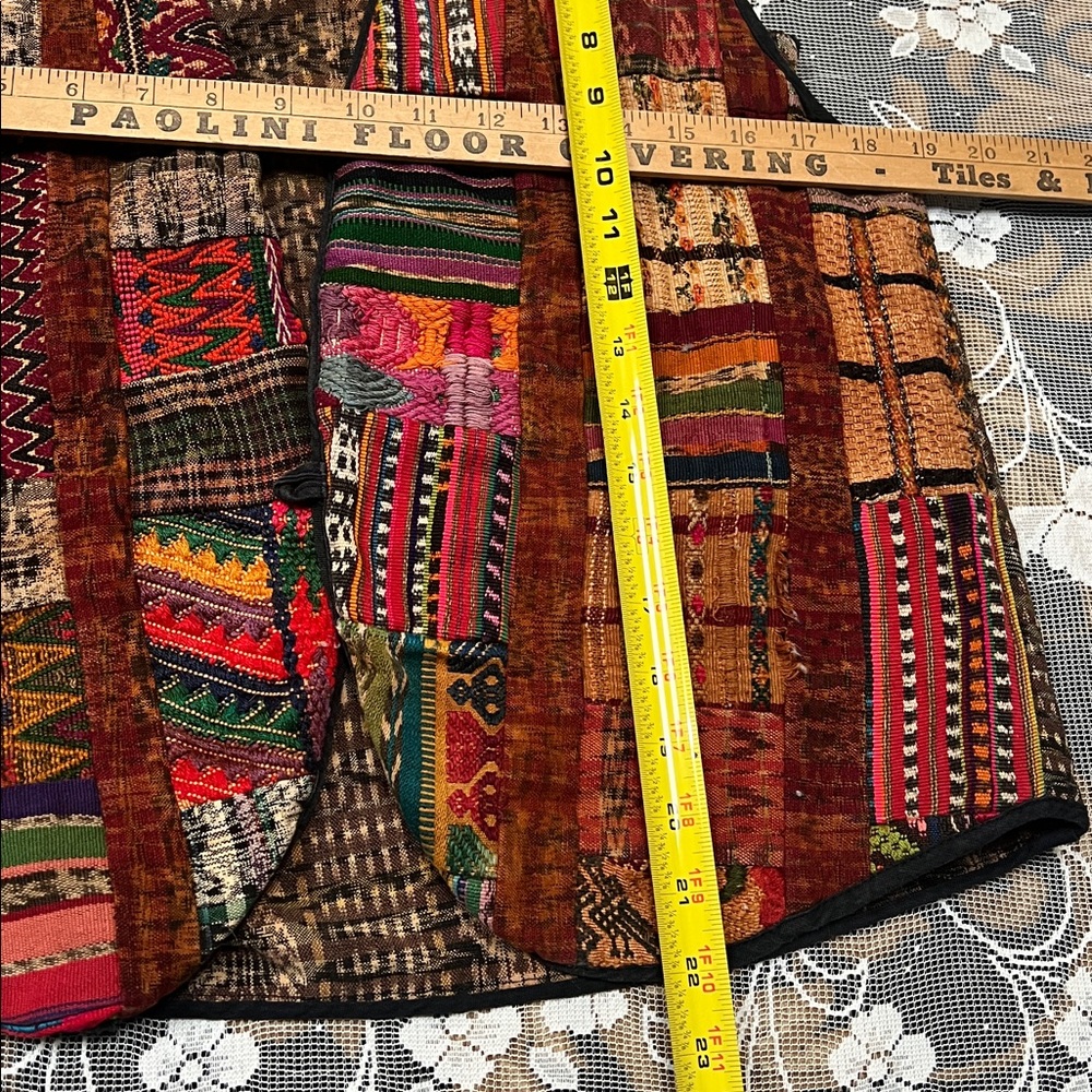 Bohemian-Style Patchwork Vest Featuring Cotton Fa… - image 6